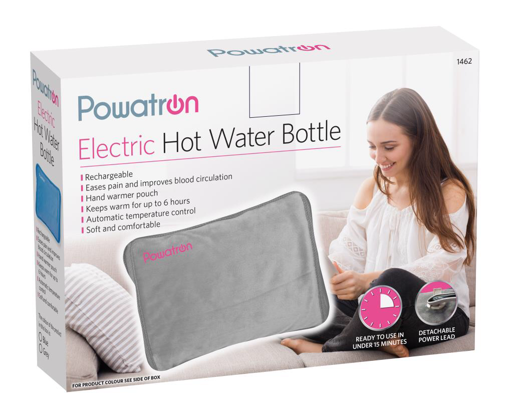 Grey Rechargeable Electric Hot Water Bottle Bed Hand Warmer Massaging Heat Pad Grey Rechargeable Electric Hot Water Bottle Bed Hand Warmer Massaging Heat Pad